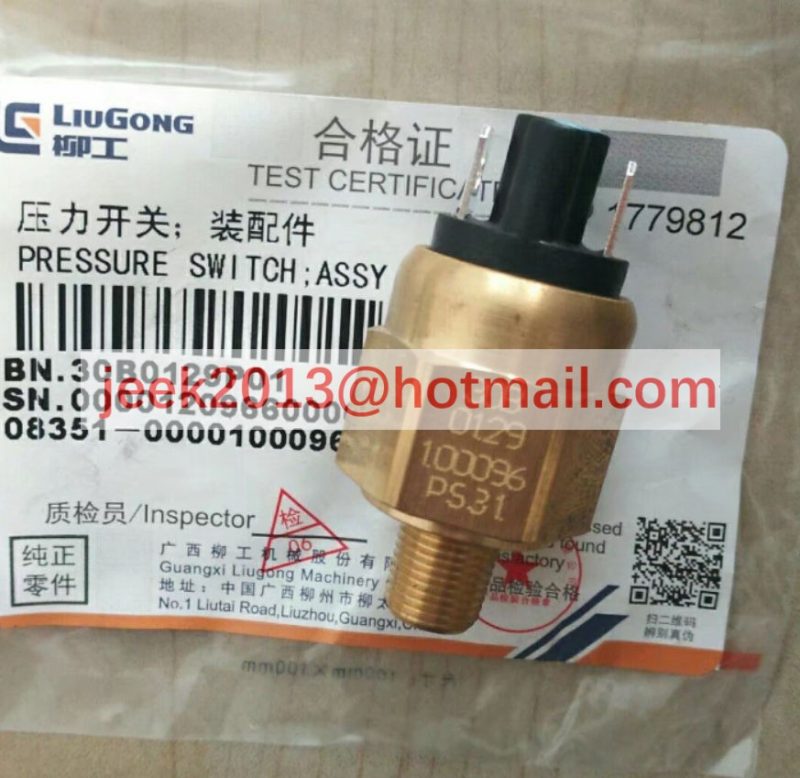 30B0129 30B0129P01 PRESSURE SWITCH SENSOR FOR LIUGONG WHEEL LOADER
