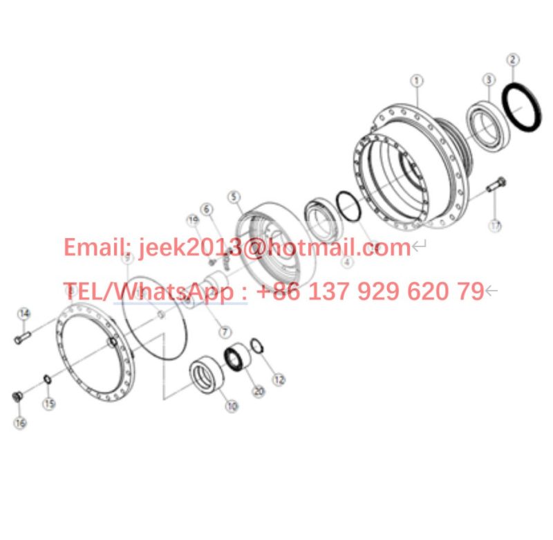 41C1616 HUB REDUCER ASSY FOR LIUGONG CLG856H WHEEL LOADER