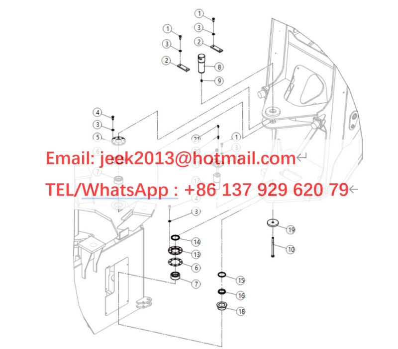30Y0191 HINGE PIN KIT FOR LIUGONG CLG835H WHEEL LOADER 60A0186 60A4383