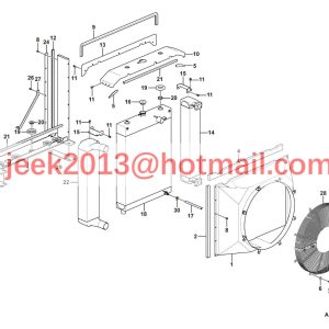 4110002909 RADIATOR ASSY FOR SDLG L952 L953 L955F L956F WHEEL LOADER